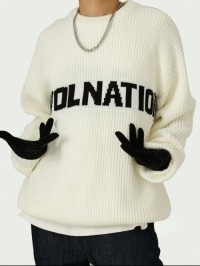 Mens American sweaters, alphabet sweaters, fashionable, casual, available in a variety of sizes, styles, colors, and c