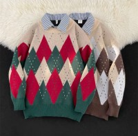 Winter 2025 Original Retro Atmosphere Christmas Sweater Womens Loose Lazy Knitwear