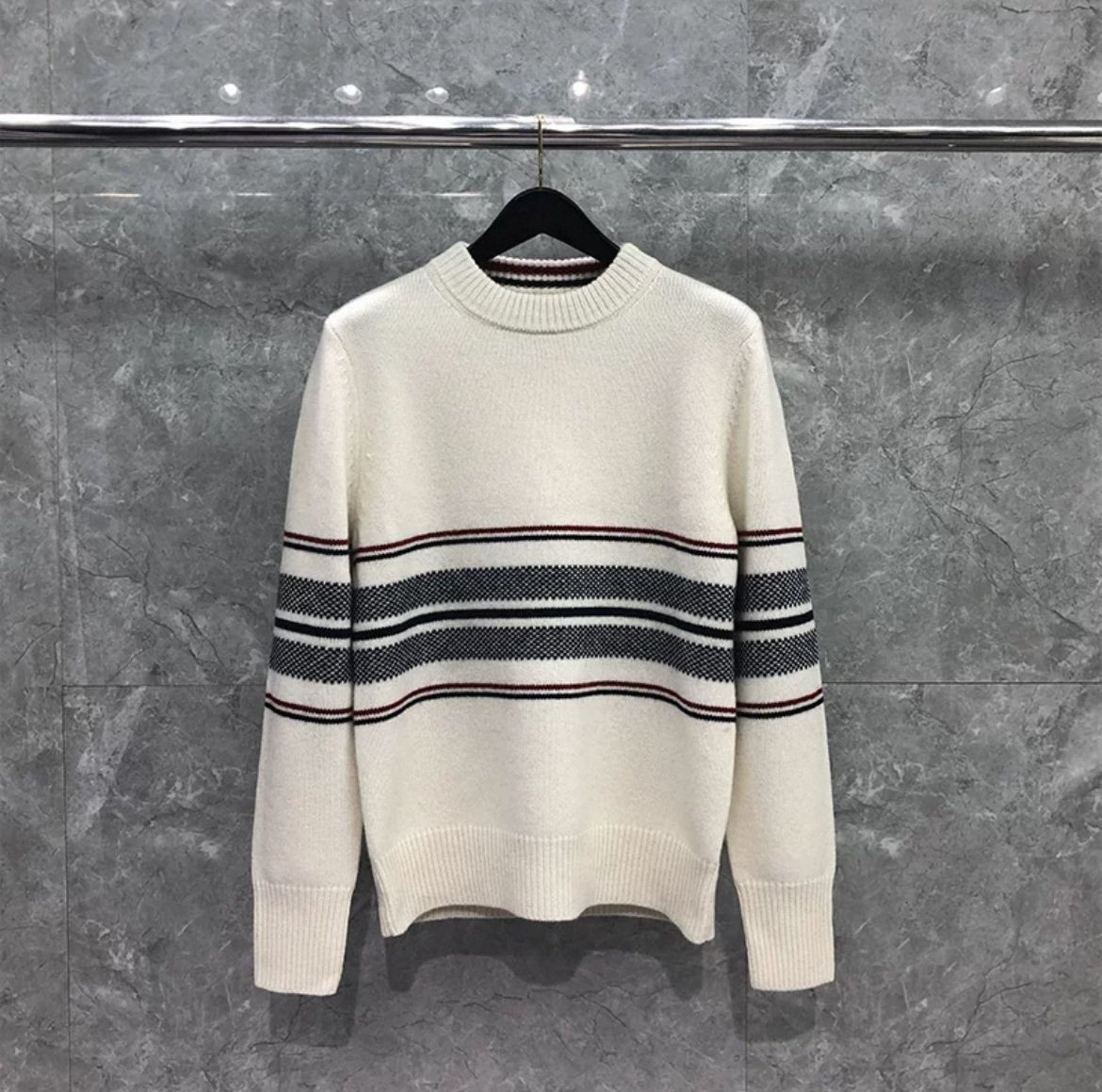Cotton sweater mens cold-resistant and warm pullover 2025 spring and autumn winter new round neck base layer trend cot