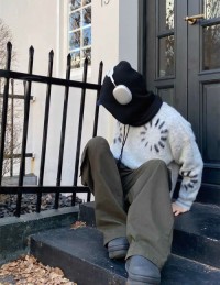 American fashion brand jacquard niche sweater design sense casual wear couples street knitwear men