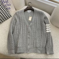 Mens patterned button sweaters, slim-fit knits, warm and stylish, customizable