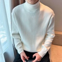 Mens solid color sweaters, high crew neck sweaters, fashionable, casual, available in a variety of sizes, styles, colo