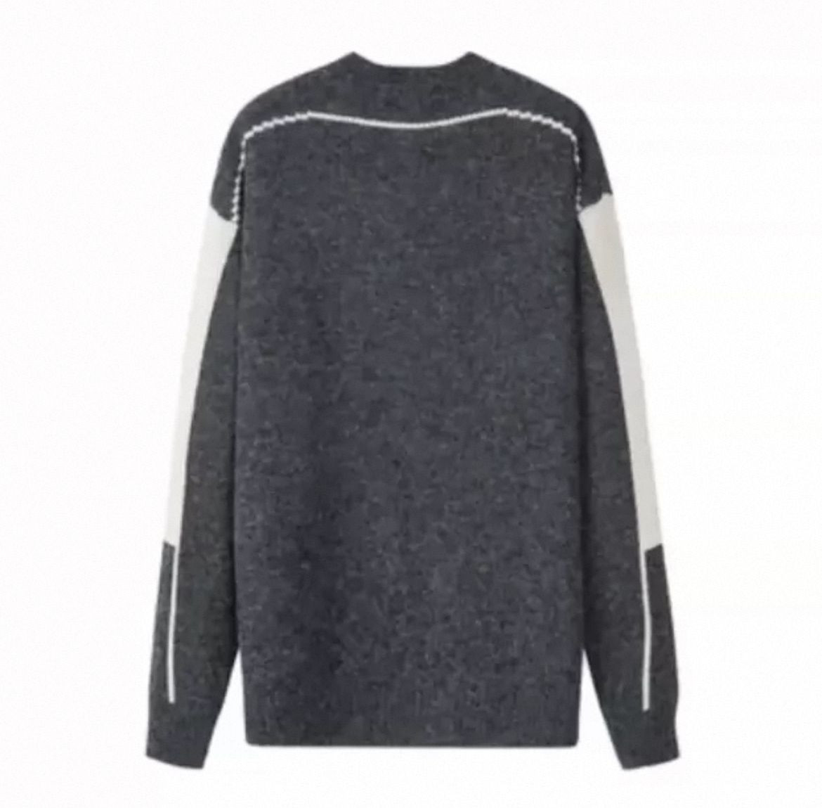 Mens patterned crewneck sweater, slim fit, warm and fashionable, customizable