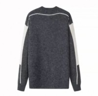 Mens patterned crewneck sweater, slim fit, warm and fashionable, customizable