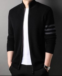 Mens solid zip tops, slim fit knits, warm and stylish sweaters, customizable