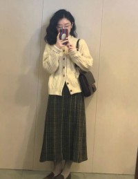 American retro slim long sleeve knit sweater jacket womens autumn and winter casual sports letter top tide
