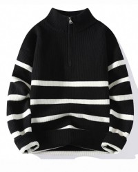 Striped mens sweater, fashionable casual round neck, a variety of sizes, multiple styles, and a variety of colors are