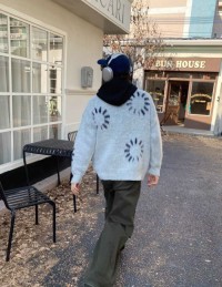 American fashion brand jacquard niche sweater design sense casual wear couples street knitwear men