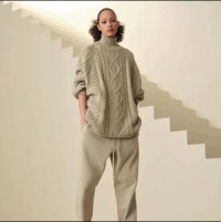 Twist collar unisex sweater, warm and fashionable, customizable