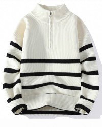 Striped mens sweater, fashionable casual round neck, a variety of sizes, multiple styles, and a variety of colors are