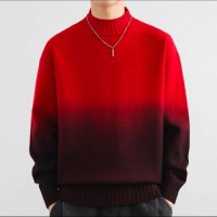 Gradient mens sweater, casual round neck, a variety of sizes, multiple styles, and a variety of colors are available,