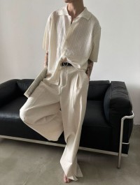 American retro cut-out square neck short-sleeved knit sweater chic loose slouchy lace shirt