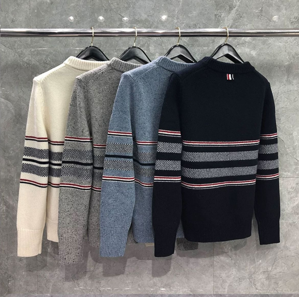 Cotton sweater mens cold-resistant and warm pullover 2025 spring and autumn winter new round neck base layer trend cot