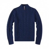 Mens twist solid color zipper sweater, fashionable, casual, available in a variety of sizes, styles, colors, and custo