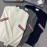Mens striped sweatshirts, slim-fit knits, stylish sweaters, customizable