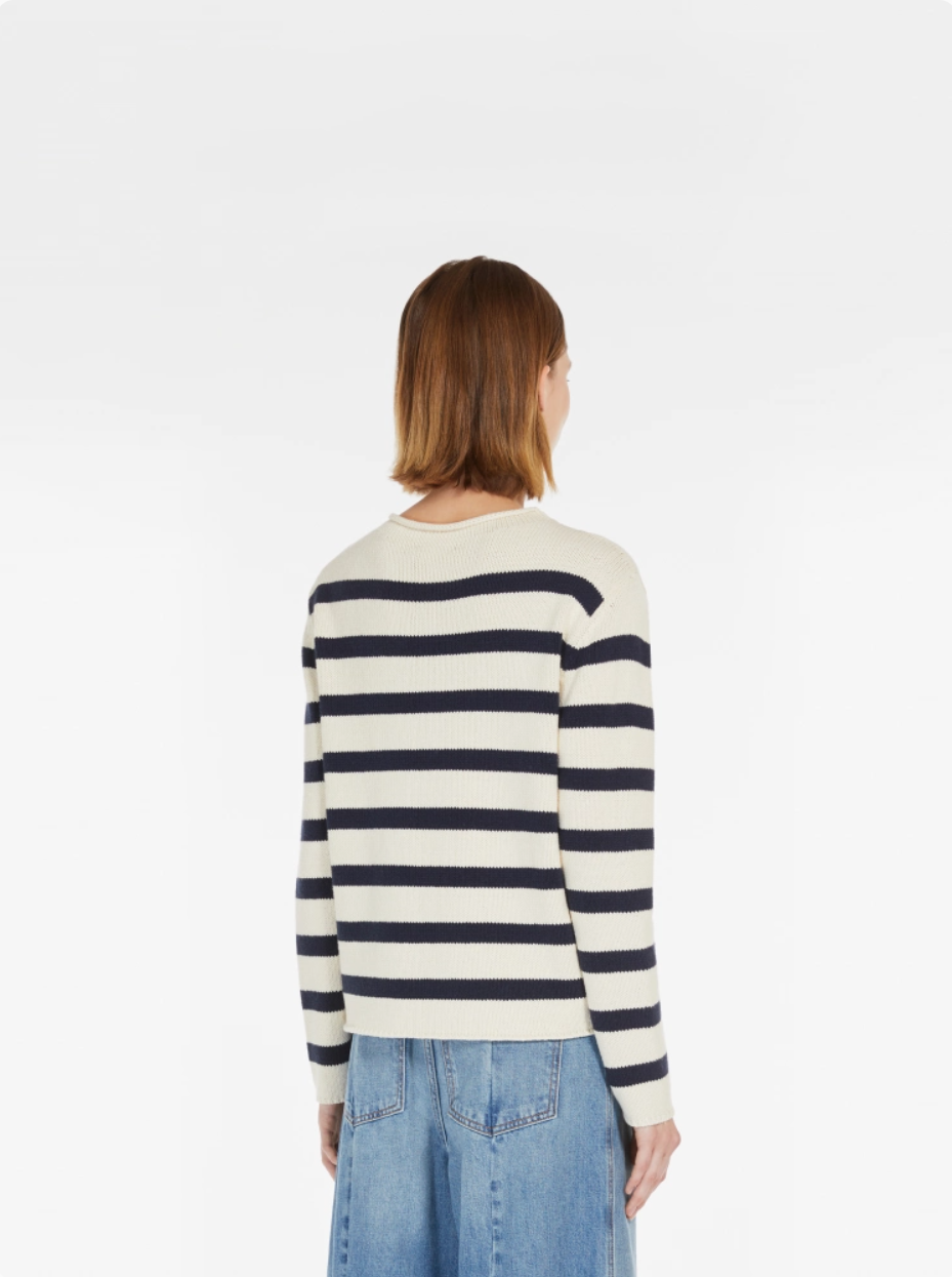 2025 Womens Striped Button Sweater