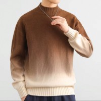Gradient mens sweater, casual round neck, a variety of sizes, multiple styles, and a variety of colors are available,