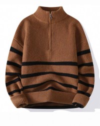 Striped mens sweater, fashionable casual round neck, a variety of sizes, multiple styles, and a variety of colors are
