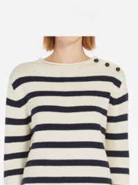 2025 Womens Striped Button Sweater