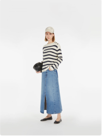 2025 Womens Striped Button Sweater