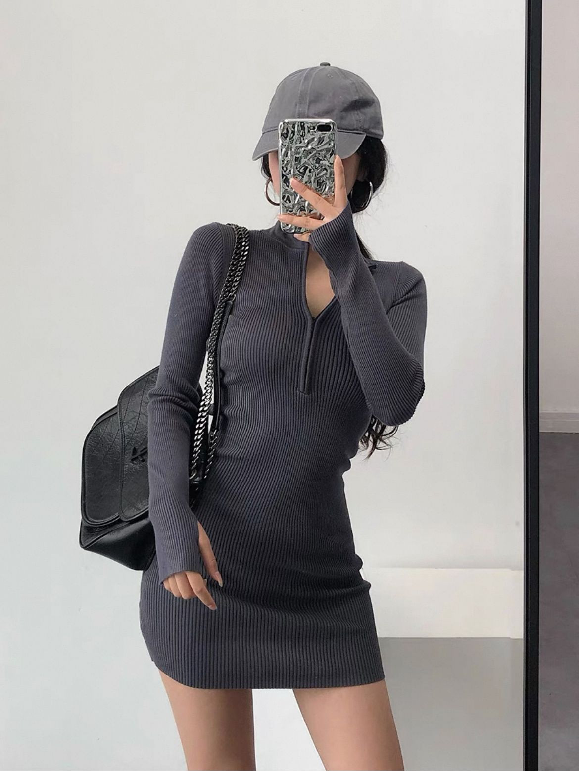 Womens one-piece sweater, slim figure, simple style, can be customized style color