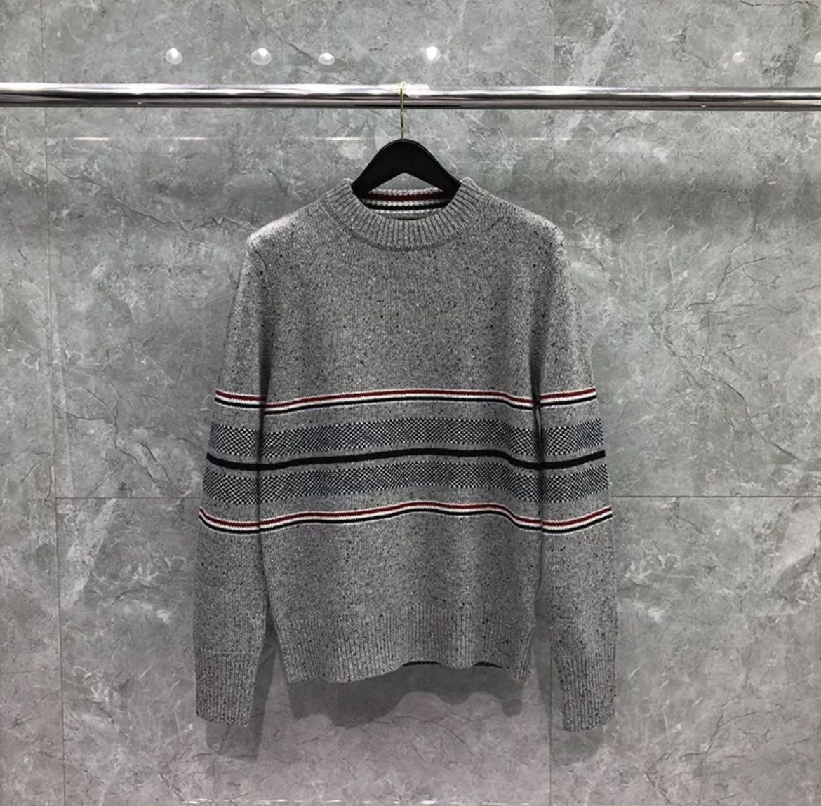 Cotton sweater mens cold-resistant and warm pullover 2025 spring and autumn winter new round neck base layer trend cot